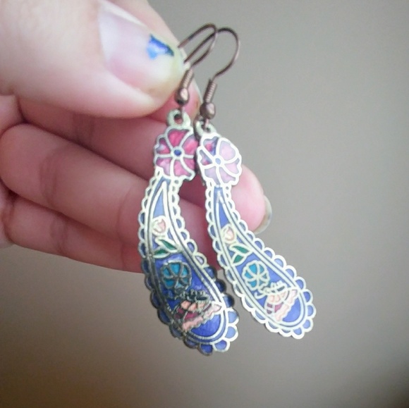 Morrocan Paisley Earrings - Picture 2 of 4